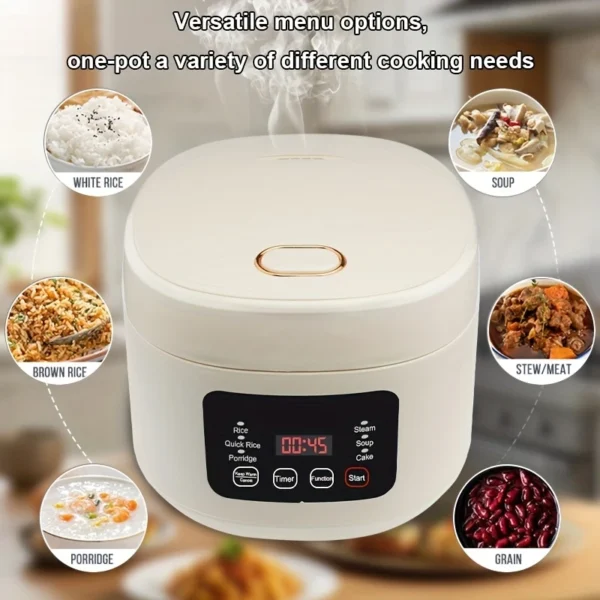 BALASHOV 3L Smart Electric Rice Cooker with 24-Hour Reservation & Keep Warm Function