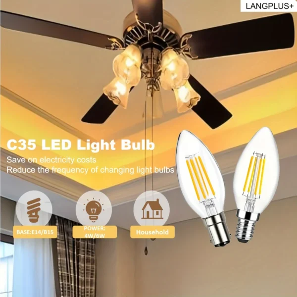 5pcs B15 LED bulbs