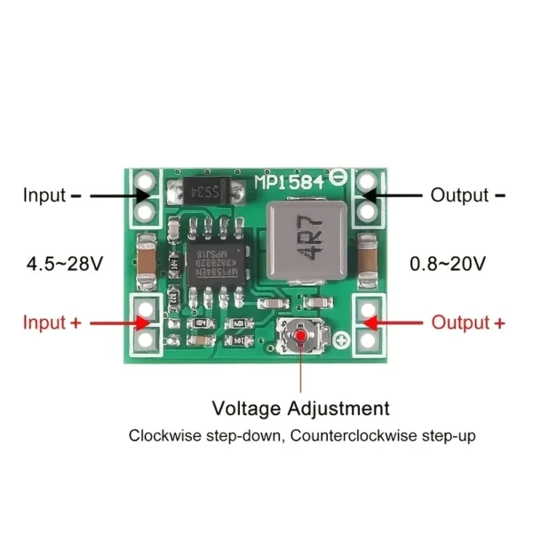 High-Efficiency 3A Adjustable Voltage Regulator Module
