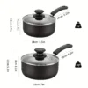 Nonstick Sauce Pan Set with Lid, 1 QT And 2.0 QT Sauce Pots