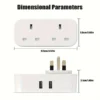 Double Plug Adapter with 2 USB Ports