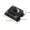 1pc 12V to 24V 30A LED Dimmer Switch Knob with Metal Housing