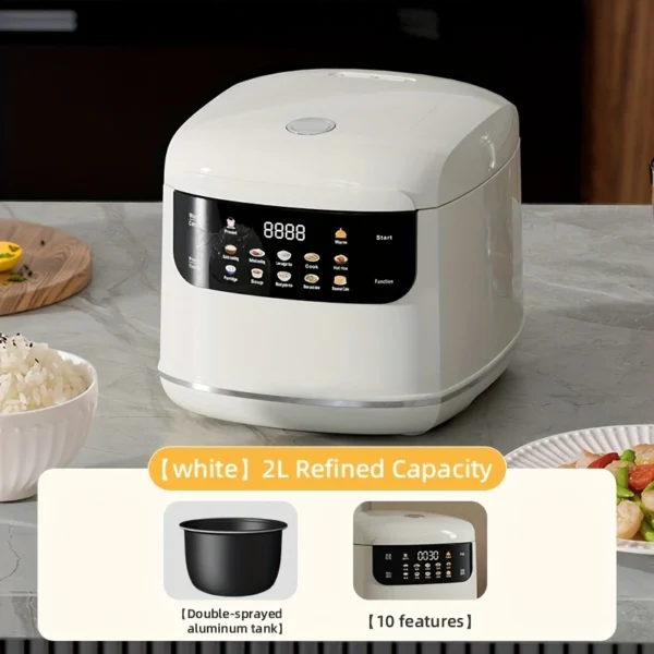 SENBOWE 2-Cup Digital Rice Cooker with Touch Screen