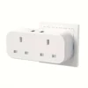 Double Plug Adapter with 2 USB Ports
