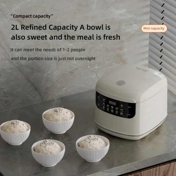 SENBOWE 2-Cup Digital Rice Cooker with Touch Screen